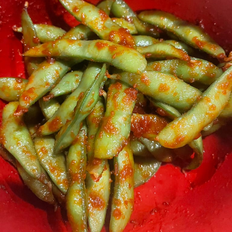 Delicious Spicy Edamame